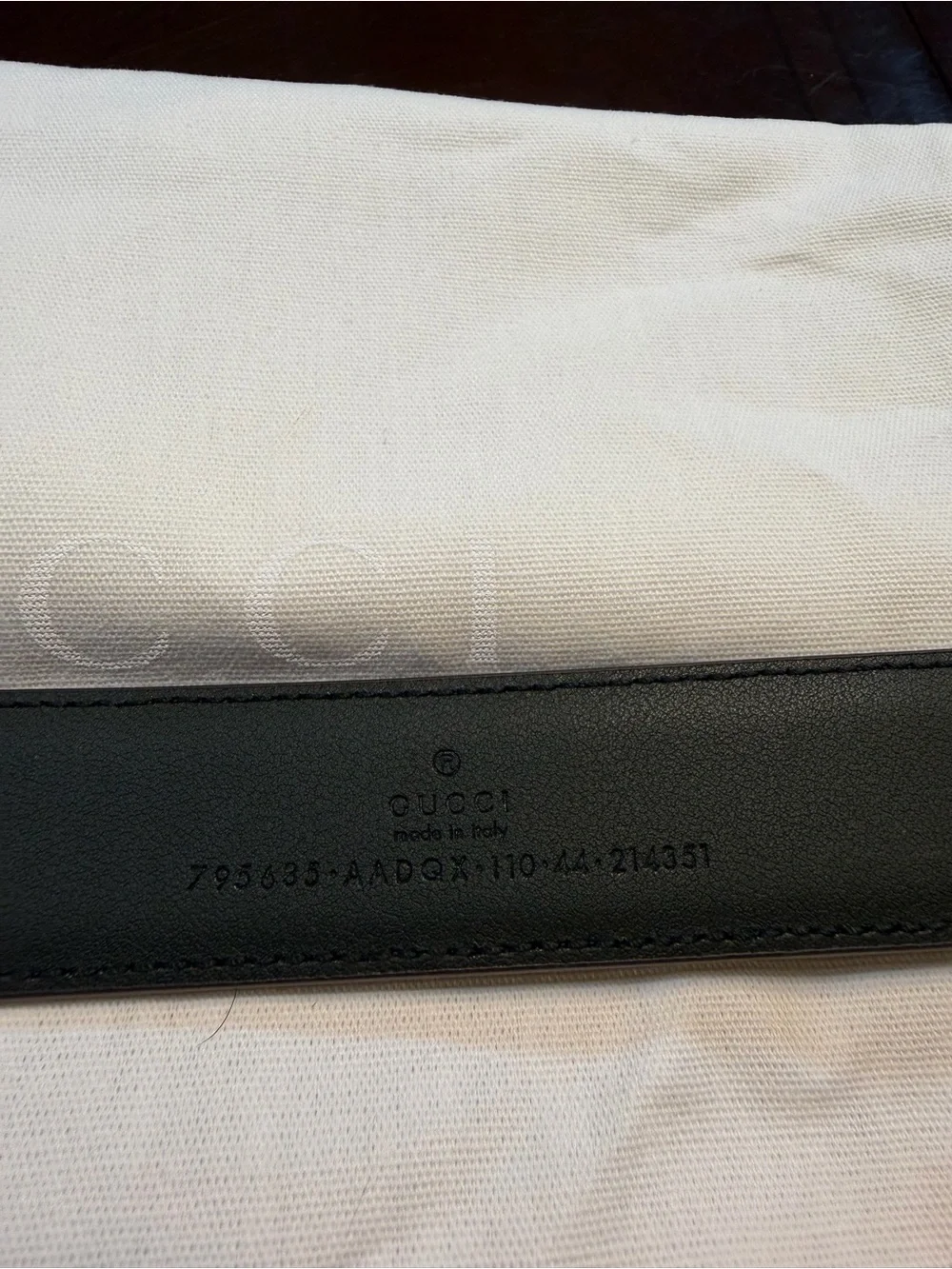 New Gucci Rectangle Buckle Logo Belt Size 44 / 110 cm Fits a Waist 40 - 44